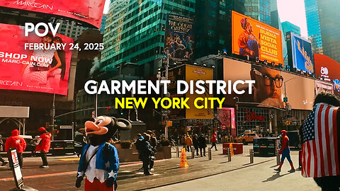 🔥 NEW YORK CITY POV WALK: Garment District & Times Square - 7th Ave, Manhattan, NY, USA