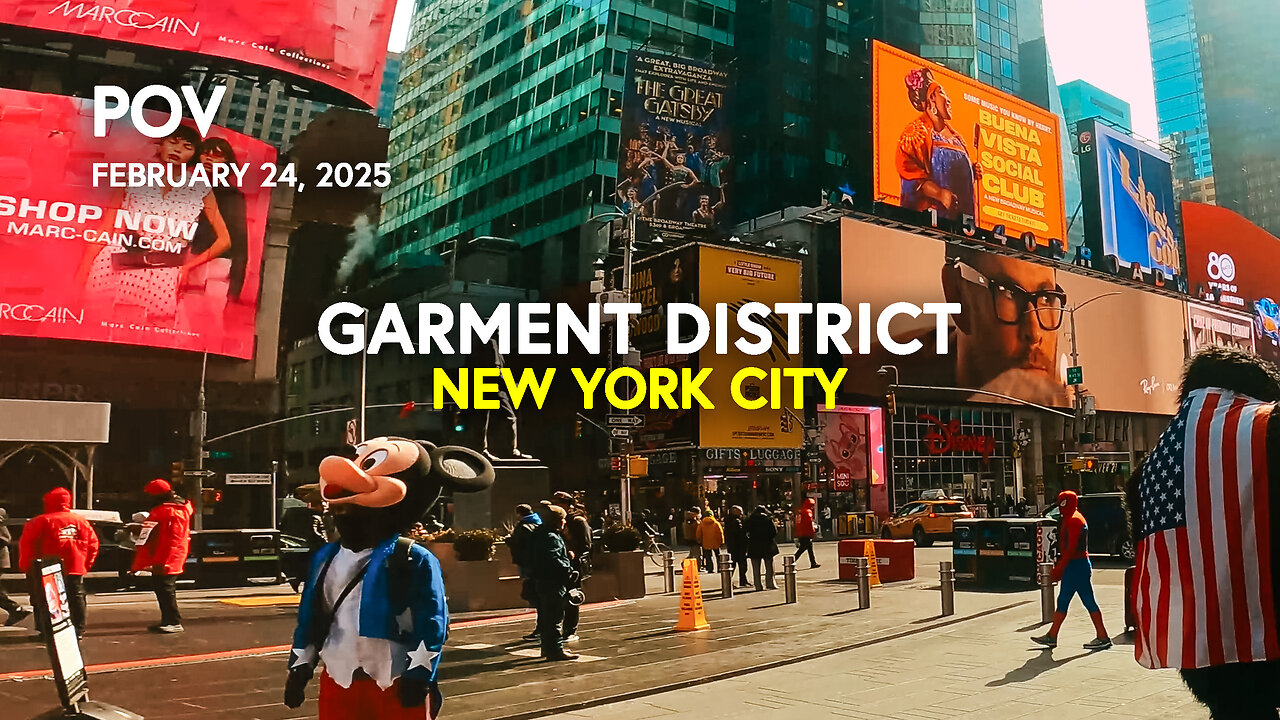 🔥 NEW YORK CITY POV WALK: Garment District & Times Square - 7th Ave, Manhattan, NY, USA