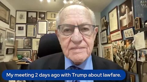 My meeting 2 days ago with Trump about lawfare