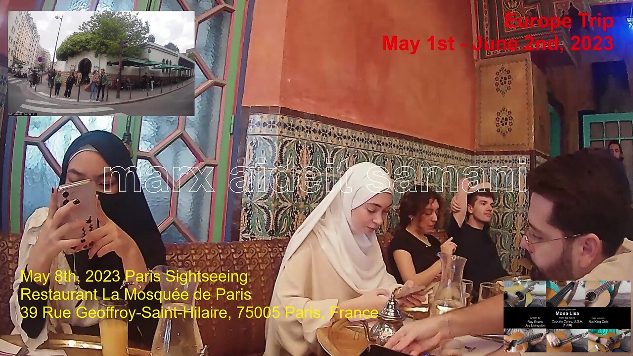 May 8th, 2023 - 19e Restaurant La Mosquée de Paris, 75005 Paris, France.