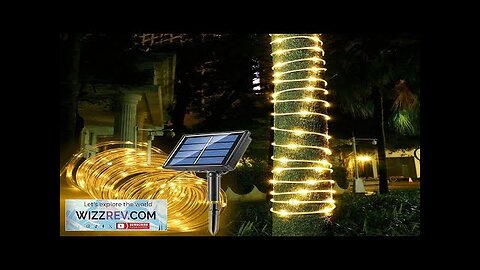 Solar Rope Lights Waterproof IP65 39FT 100LEDs Outdoor LED Solar Outdoor Lights Review