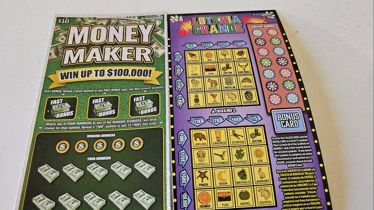 Money Maker $10 Arizona Lottery Scratchers