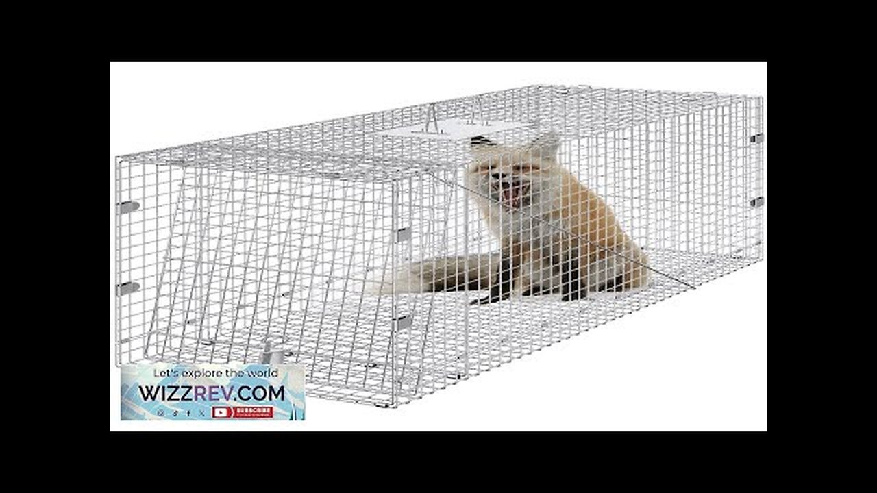 VEVOR Live Animal Cage Trap 50" x 20" x 26" Humane Cat Review