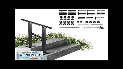 VEVOR Outdoor Stair Railing Fits for 1-2 Step Transitional Wrought Iron Handrail Review