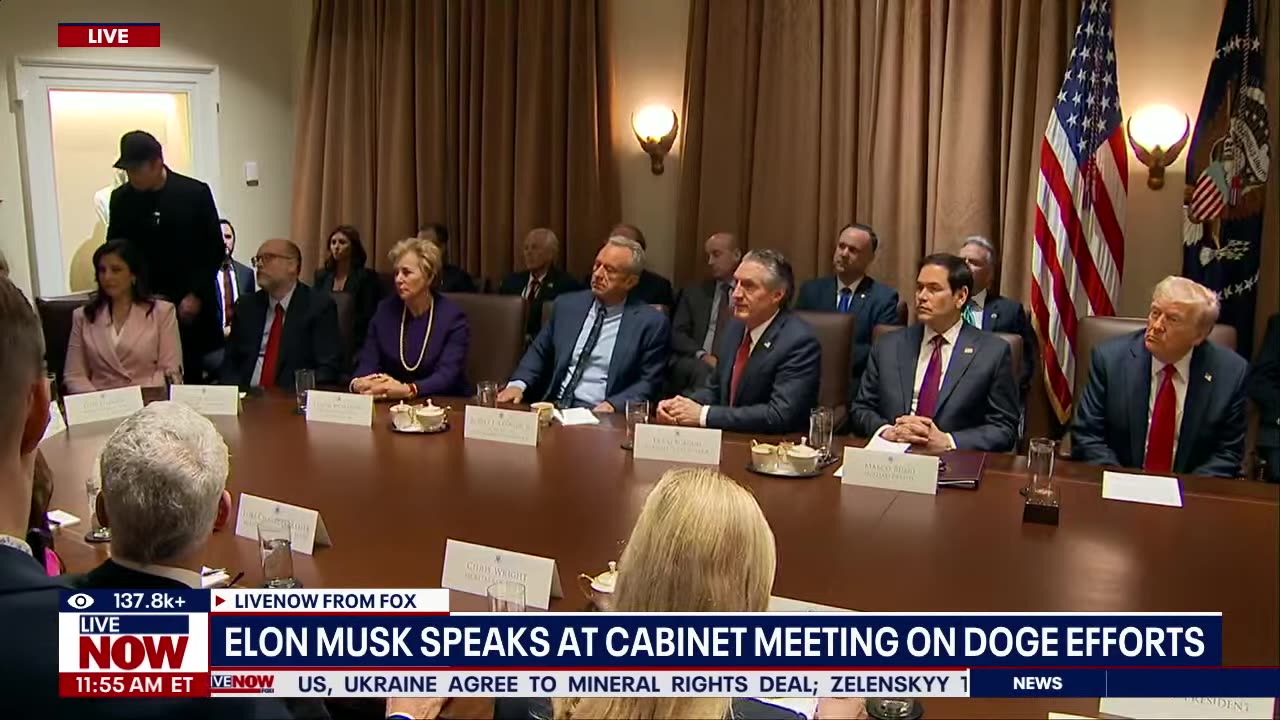 ELON MUSK: 'There are dead people working in government.' Speaks at Trump Cabinet Meeting on DOGE