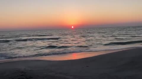 February 25, 2023 - Sunset Over the Gulf of Mexico at Longboat Key, Florida