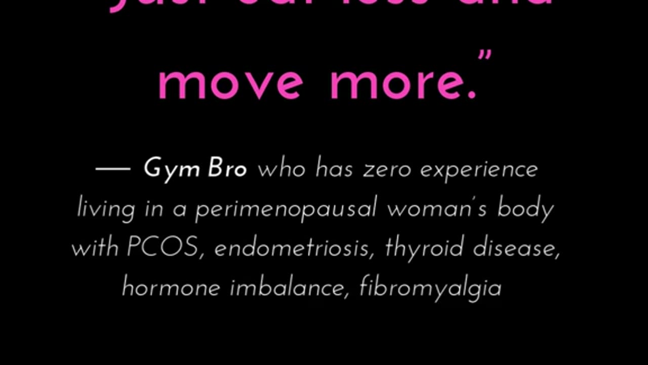 🙄 "Just eat less & move more"