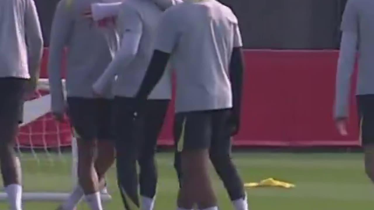 Trent appeared far from happy with Salah as the pair came together in Liverpool training 😯👀