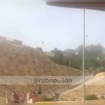 Hundreds of illegal immigrants swam from Morocco to Ceuta in Spain.