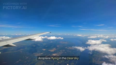 Aroplane flying in the clear sky