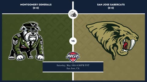 Montgomery Generals vs. San Jose Sabercats | National Gridiron League