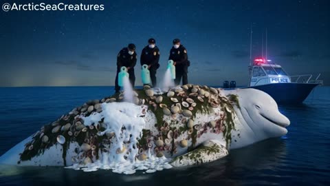 The Beluga whale had millions of parasitic barnacles on its body and asked the coast guard to help