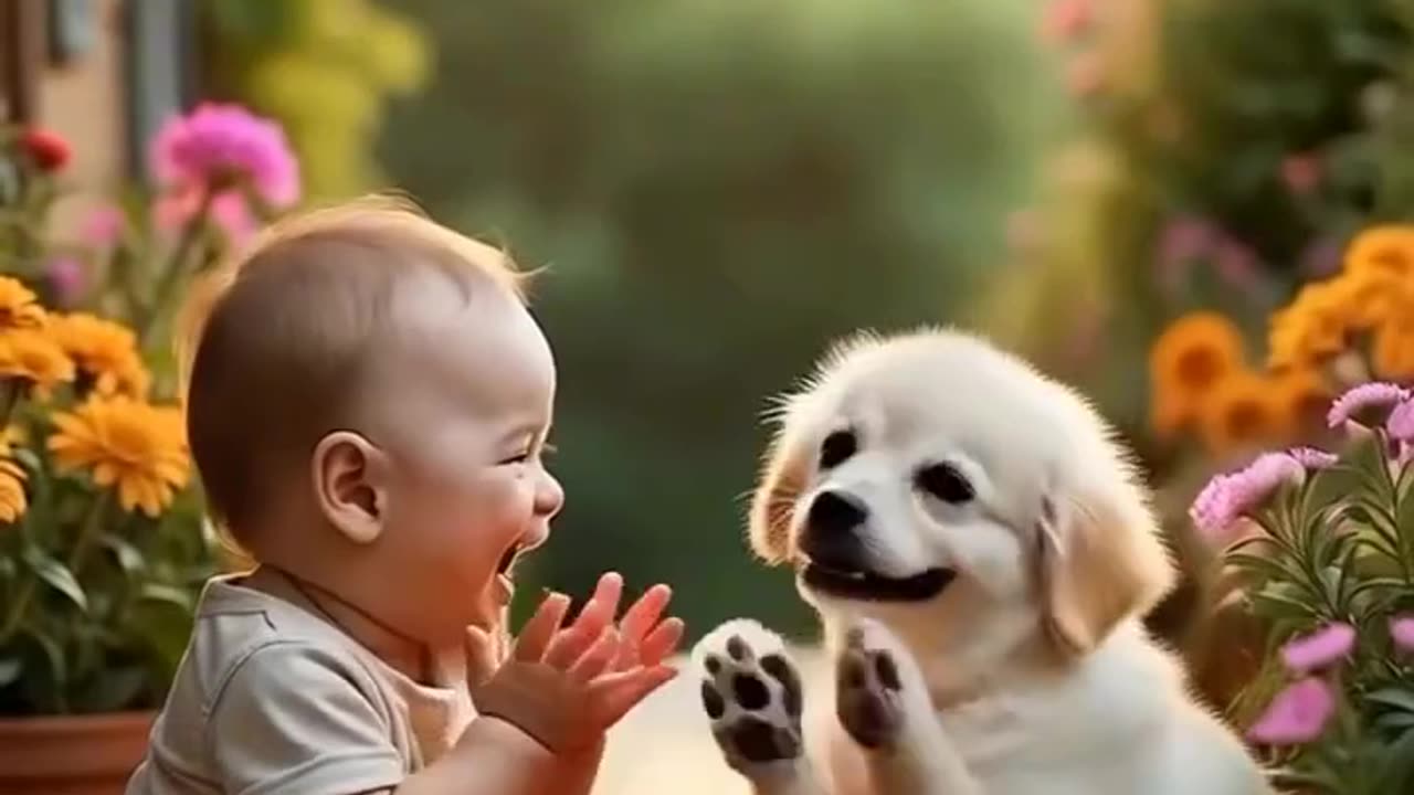 The Dog Hugs The Baby 🤣❤🤣