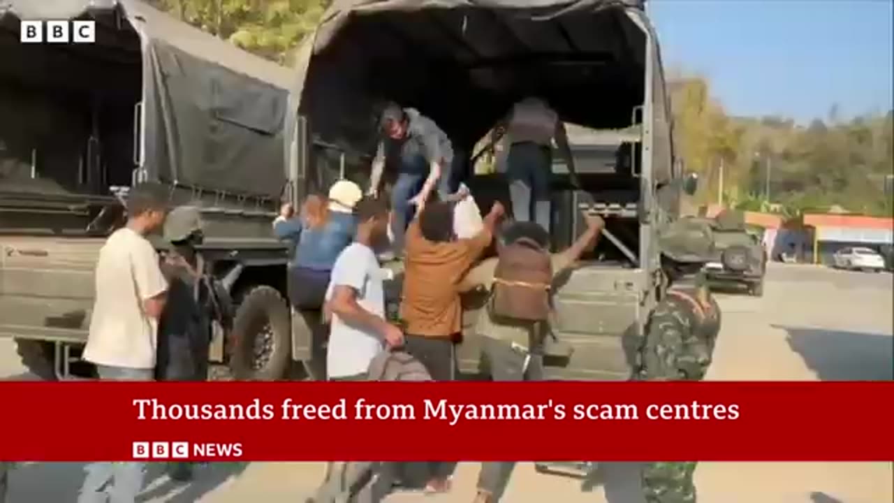 Thousands stranded after being freed from Myanmar's scam centres.