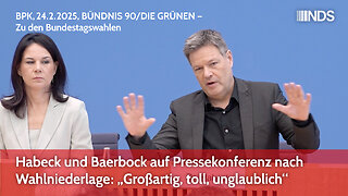 Habeck und Baerbock auf Pressekonferenz nach Wahlniederlage: „Großartig, toll, unglaublich“ | BPK