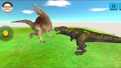 T rex vs Spinosaurus Fight | Dinosaur Battle | Dinosaur vs Dinosaur | Dinosaur | Slowly Gamerz