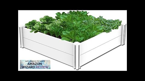 4'x4' White Vinyl Raised Garden Bed Kit Outdoor Above Ground Garden Box Review