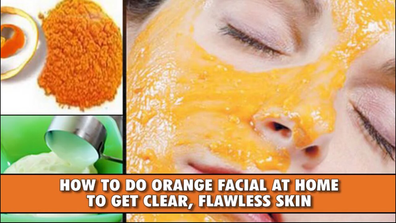 Orange mask makes flawless skin