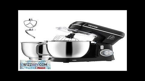 Stand Mixer 4.4 QT+5.3 QT Electric Dough Mixer 450W 10 + P Review