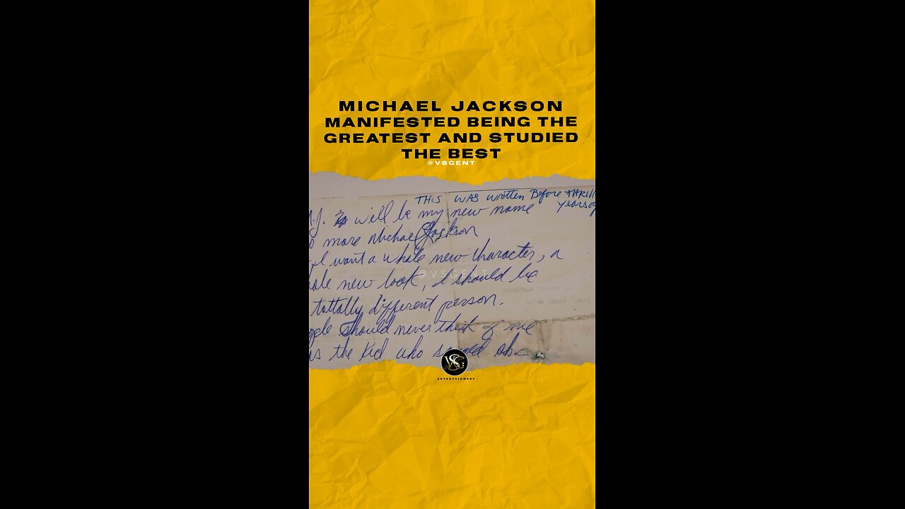 @michaeljackson Manifested being the best and studied the best