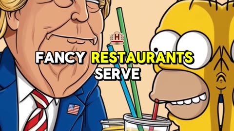 SIMPSONS PREDICT PRESIDENT TRUMP BANS PAPER STRAWS