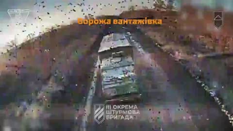 Multiple Explosions From Three Russian APCs Lit Up by Ukrainian Drones and More