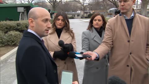 Stephen Miller comfortably handles the rabid media - a smooth operator