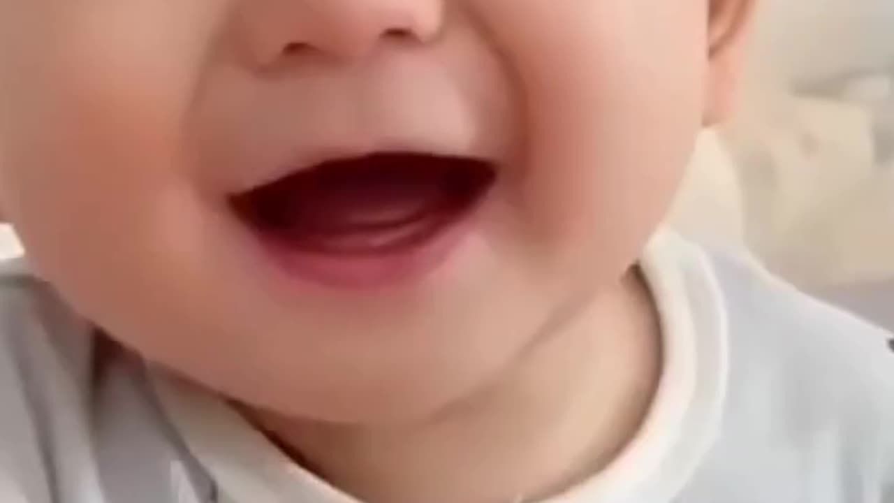 Cute laughing baby