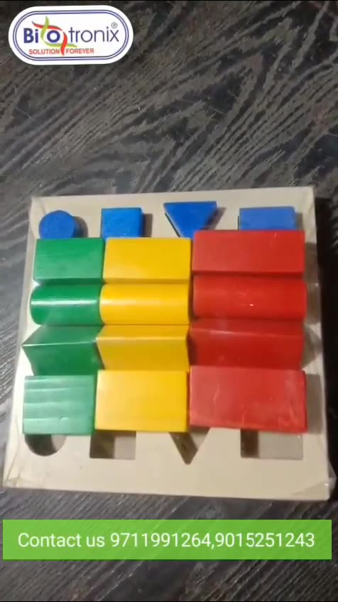 Peg Board 16 Pegs Multi Shape Size and Color Wooden Made