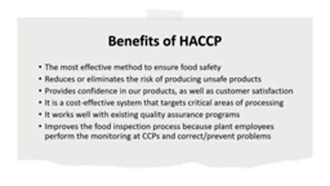 HACCP for a specific proces