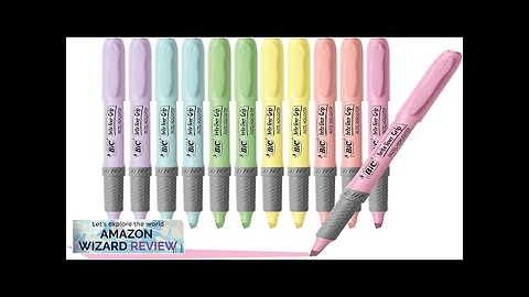 BIC Brite Liner Grip Pastel Highlighter Set Chisel Tip 12-Count Review