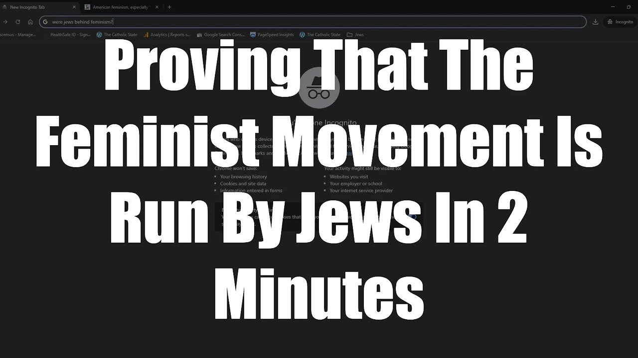 Proving That The Feminist Movement Is Run By Jews In 2 Minutes