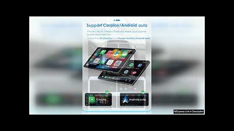 Hizpo 1 Din Car Radio Multimedia Player Detachable Panel 10.33" Wireless Carplay Review