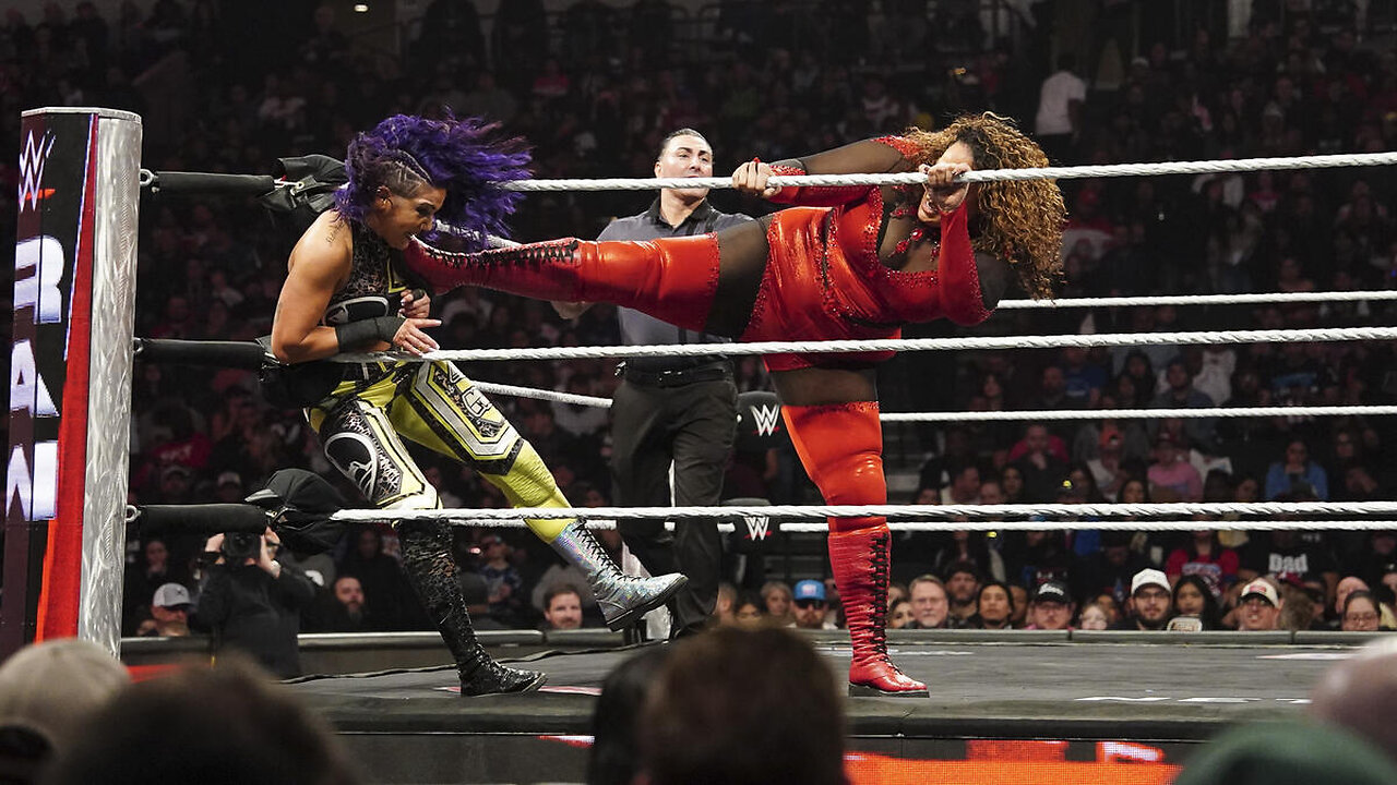 Nia Jax Crushes Bayley, Brawls with Rhea Ripley! #shorts
