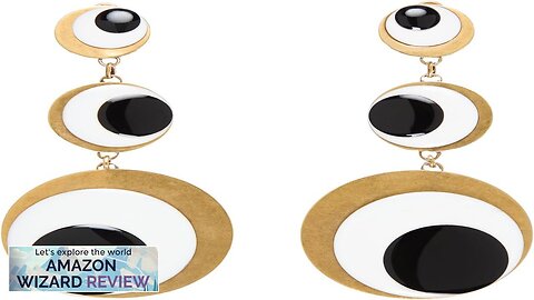 AREA Enamel Eye Drop EarringsDrop earrings of enamel with brass rim and post back closure. Review