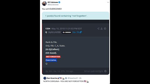 Dan Scavino🚀NORTH CAROLINA—YOU ARE NOT FORGOTTEN! 🦅