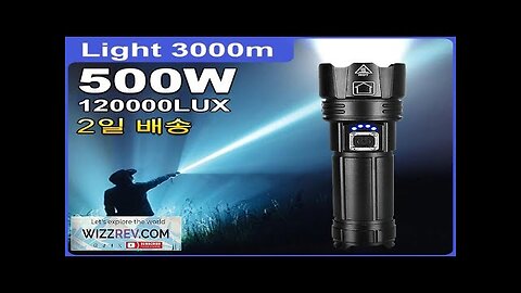 Most Powerful LED Flashlight Rechargeable Torch Lighting 1500M Tactical Lantern Ultra Review