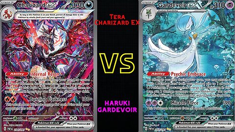 charizard ex【リザードンex】 VS 【サーナイトex】 - gardevoir ex 【ポケカ対戦】【Pokemon cards battle】