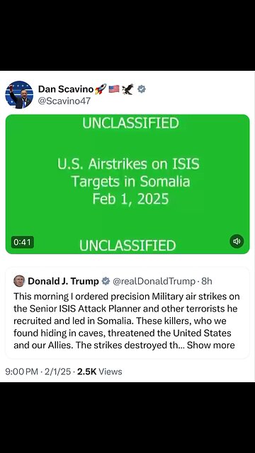 Scavino Posts Video Of U.S. Airstrikes