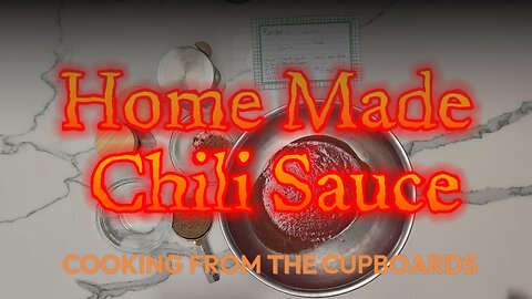 Recipe for Home Made Chili Sauce Recipe card #threeriverschallenge #pantrychallenge