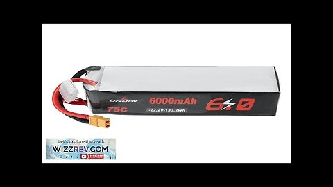 URUAV Power 22.2V 6000mAh 75C 6S LiPo Battery XT60 Plug for RC Review