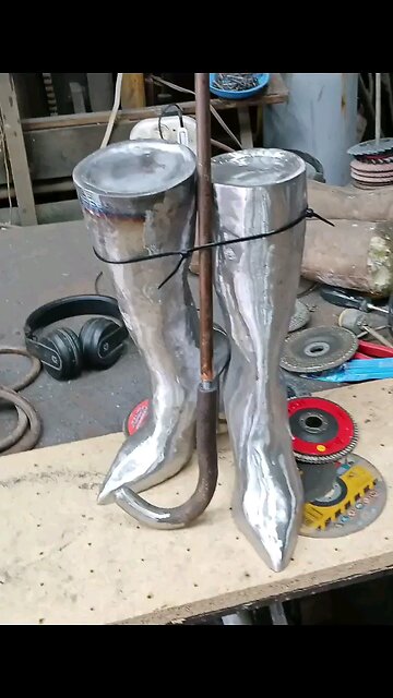 Progress on the sculpture