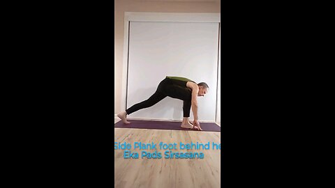 Side plank foot behind head