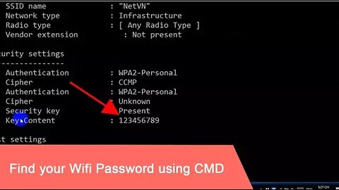 CMD: Show Wi-Fi Password | Windows 10/11/ NETVN