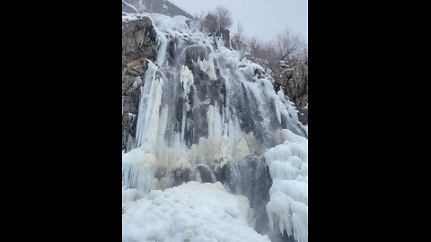 The Frozen WaterFall in Kashmir