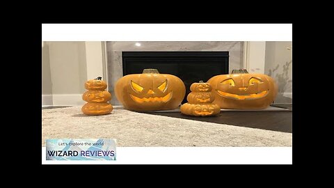 Halloween Decoration Large Halloween Pumpkin Lanterns with Pre-lit LED Bulbs Gaint Light Review