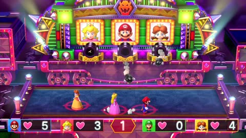 Mario Party 10 minigames- Mario Vs Peach Vs Luigi Vs Daisy