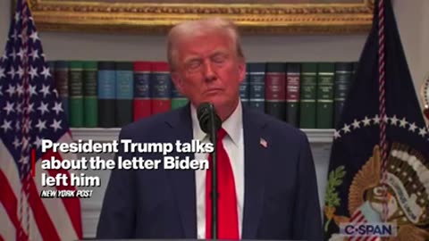 Trump reveals ‘inspirational’ message Biden left him in Oval Office letter