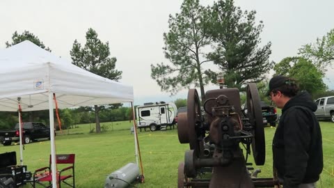 uncovering a stationary engine