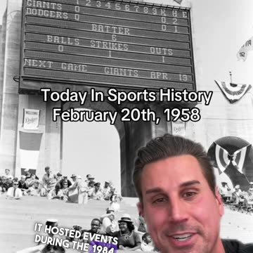 THE HISTORIC SPORTS MOMENT OF FEBRUARY 20TH, 1958